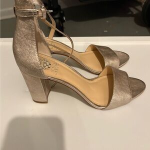 Vince Camuto Metallic Block Heel Sandals